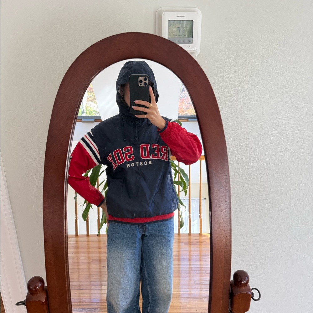 AMAZING VINTAGE Boston Red Sox Genuine Merchandise windbreaker 🤍⚾️🧢🏟️
